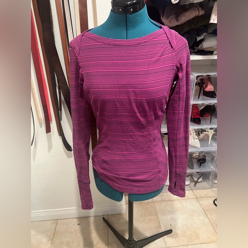 Lululemon Women's Striped Pink Top